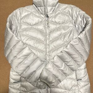 The North Face Women's Metallic Gray Puffer Jacket